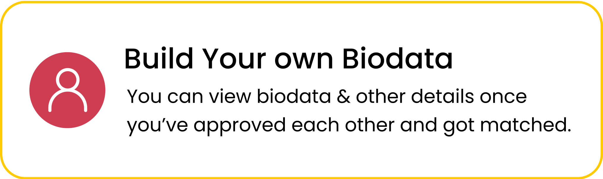 Check Bio Data Of Your Match Feature