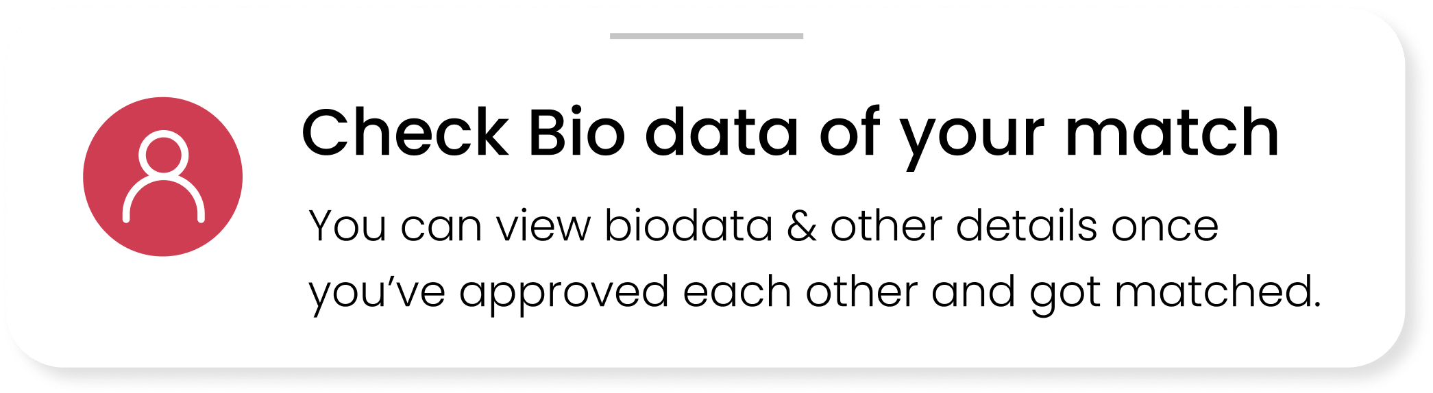 Check Bio Data Of Your Match Feature